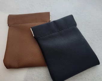 Genuine leather coin pouch