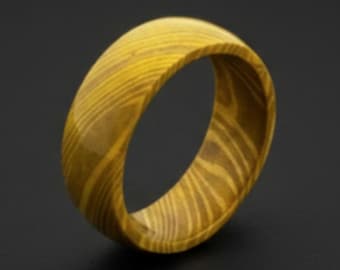 Modern Statement Ring Gold Textured Ring for Women Minimalist Round Bevel Band  Anniversary Gift for Her Jewellery Gift Wooden Keepsake Box