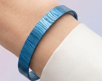 Blue friendship bracelet adjustable cuff vintage jewelry gift engraved bracelet personalized name bracelet custom valentine gift for him