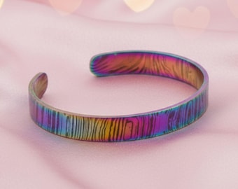 Rainbow cuff bracelet vintage jewelry adjustable bracelets for women valentine gift for her personalized bracelet custom wedding gifts