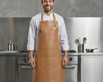 Leather apron custom engrave your text cooking apron personalized chef apron with stitched pockets company logo gifts promotional items