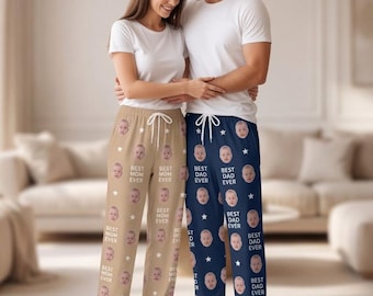 Personalized face pajama sets custom matching family outfits pet portrait pants sleepwear custom photo pajama anniversary gifts for couple