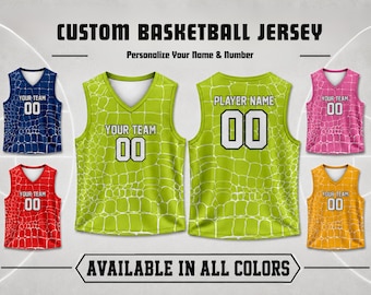 Basketball Team Name & Number jersey personalized jersey set sports uniform kit shirt lovers players game day outfit personalized gifts