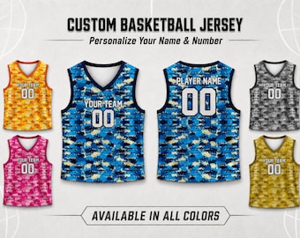 Personalized basketball team jersey custom team Name & Number jersey set bulk sports uniform kit shirt game day outfit personalized gifts