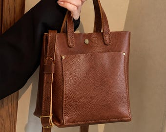 Elegant tote bag for women, work tote bag, office handbag, laptop tote, structured shoulder purse, minimalist everyday bag, gift for her