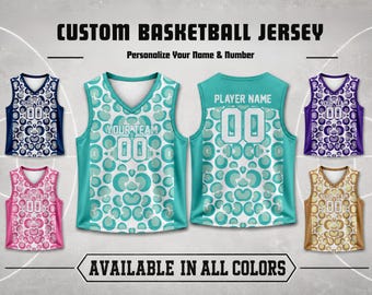 Team Name & Number basketball jersey personalized shirt for adults youth sports game day outfit fan lovers players jersey team logo gifts