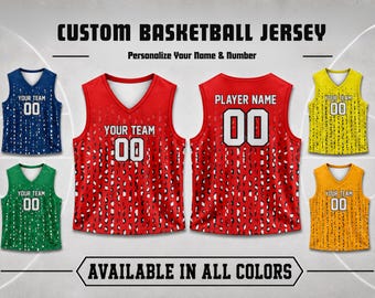 Basketball Team Name & Number jersey personalized jersey set bulk sports uniform kit shirt lovers players game day outfit personalized gifts
