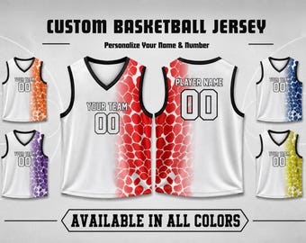 Customized team Name & Number basketball jersey personalized uniform for players game day outfit T shirt for party gamer lovers gifts