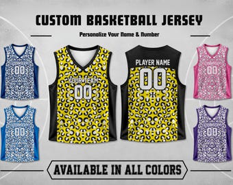 Team Name & Number basketball jersey customized sports uniform design for men women and youth game day outfit personalized streetwear gifts