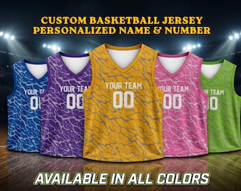 Team Name & Number basketball jersey personalized shirt for adults kids sports game day outfit fan lovers players jersey team logo gifts