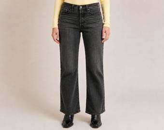 Wide leg jeans, full length denim pants, relaxed fit Y2K trousers, casual everyday jeans, birthday gift, gift for sister