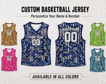 Basketball team jersey personalized jersey set bulk sports uniform kit shirt lovers players game day outfit personalized gifts