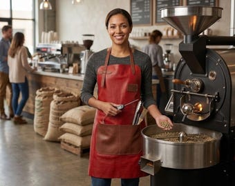 Customized apron leather cooking apron personalized chef apron with chest pockets adjustable  waist straps garden accessories gifts for men