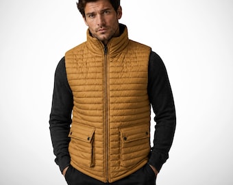 Reversible Quilted Puffer Vest, Insulated Winter Outerwear