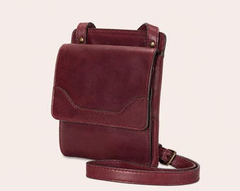 Small Shoulder Purse, Handmade Everyday Satchel, Adjustable Strap Bag, Gift for Her, Personalized Leather Bag
