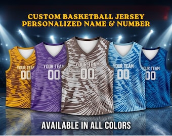 Custom basketball jersey personalized basketball uniform bundle sports uniform for fan lovers team T shirt for party streetwear game gifts