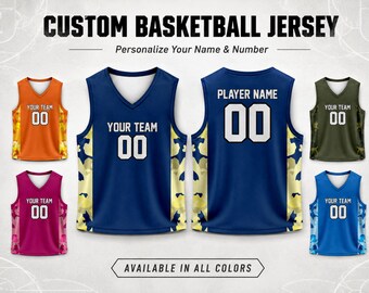 Personalized basketball team jersey custom team Name & Number jersey set bulk sports uniform kit shirt personalized gifts for him