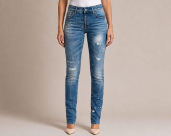 Straight leg jeans, slim fit denim pants, Women’s high waisted casual everyday jeans, classic pocket detail,  birthday gifts for her