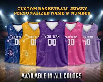 Basketball Team Name & Number jersey personalized jersey set bulk sports uniform kit shirt lovers players game day outfit personalized gifts