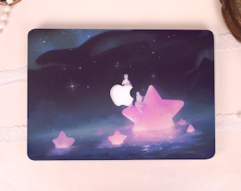 Pink Stars 2026 New Hard Matte Laptop Case For MacBook Neo A18,Pro 13/14/15/16,Air 15/13,Ret 13/15,MacBook M4/M5,Personalized Design