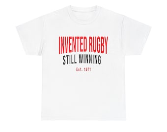 Invented Rugby T-Shirt | England Fan Supporter Tee | 6 Nations Rugby Shirt