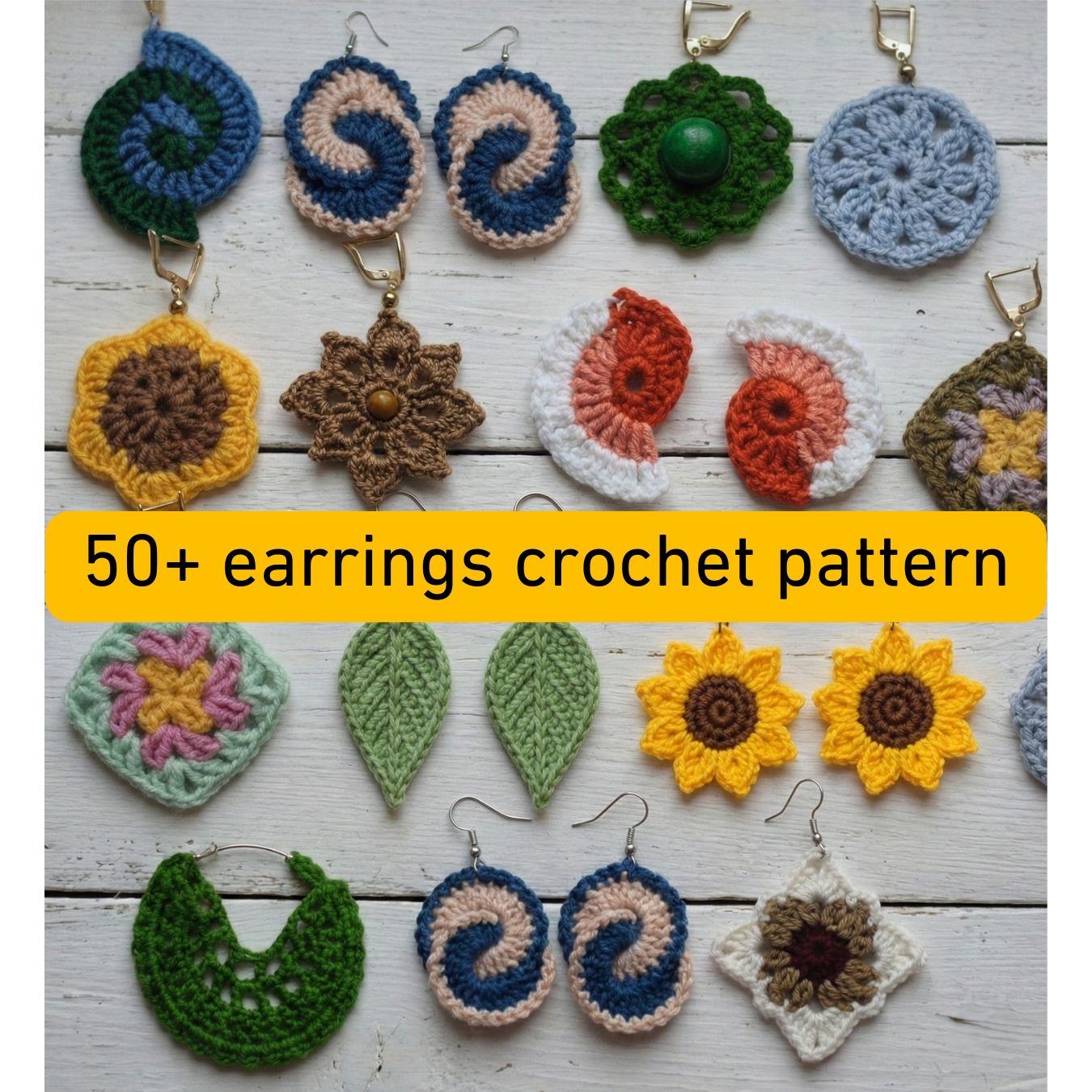 29 Modern Crochet Patterns to Refresh Your Handmade Style Today 16 50+ Crochet Earrings Pattern Pack
