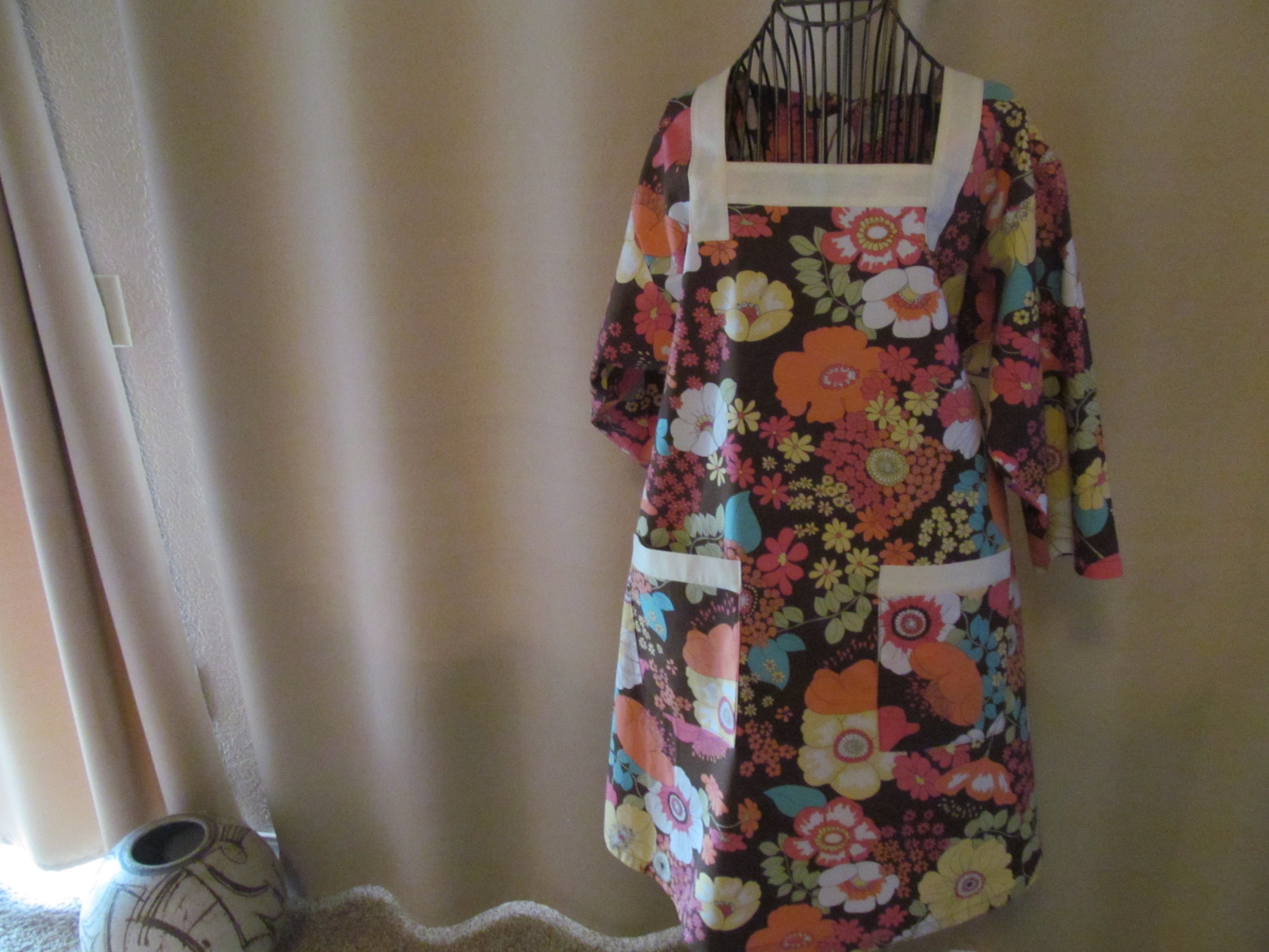 Vintage 60s 70s DESIGN HOUSE Japan Artist Smock Apron Kappogi MOD