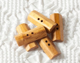 Subabul Wood 2 inch Rectangular Toggle Button