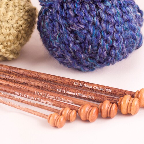 East Indian Walnut Single Point Clickinstix™ Knitting Needles Etsy