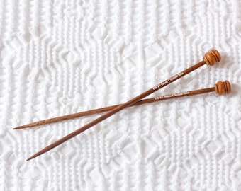 East Indian Walnut Single Point Clickin’Stix™ Knitting Needles 9 inch