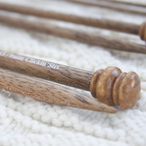 East Indian Walnut Single Point Clickin’Stix™ Knitting Needles 12 inch