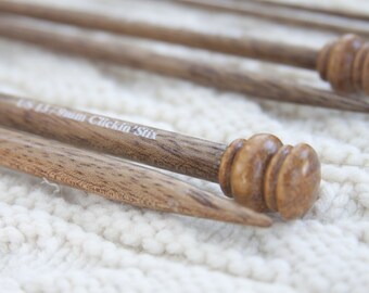 East Indian Walnut Single Point Clickin’Stix™ Knitting Needles 12 inch