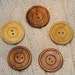 Subabul Wood 1 1/2 inch Round Button