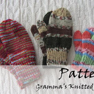 Classic Kids Mittens Knitting Pattern - Etsy