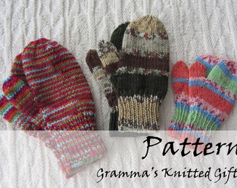 Classic Kids Mittens Knitting Pattern