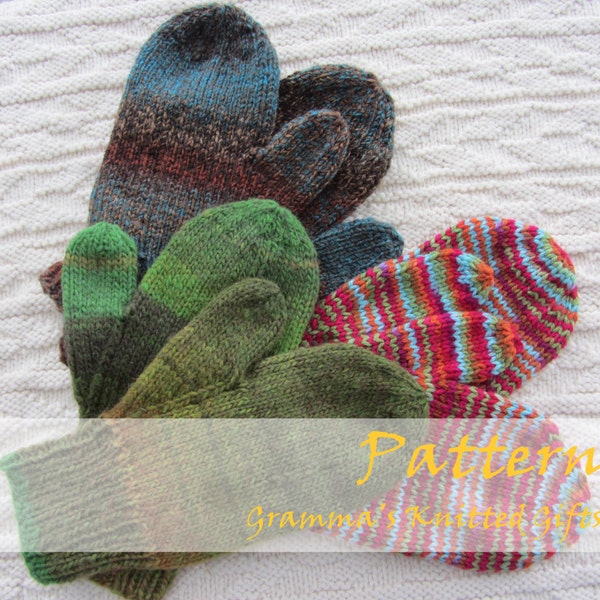 Classic Adult Mittens Knitting Pattern