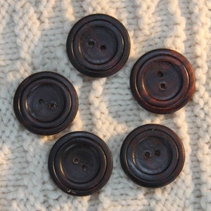 Rosewood 1 1/8 inch Round Button