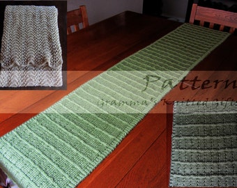 Knitted Table Runners Knitting Pattern