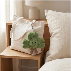 Jellycat Amuseable Gween Bean Bag Charm | Cute Veggie Plush Keychain | High-Quality Bag Dangle | Whimsical Gift for All Ages
