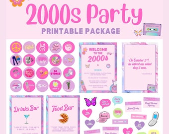 Ultimate 2000s Party Printable Package, 2000s Themed Party Printable Package, 2000's Party Signs, 2000s Party Package, 2000s Signs, AWD-23