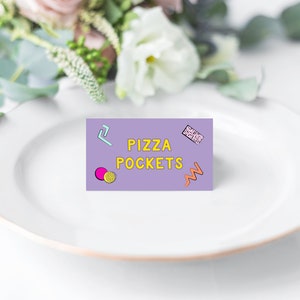 90s Party Food Tents Printable, 90's Party Food Tents, 90s Party ...