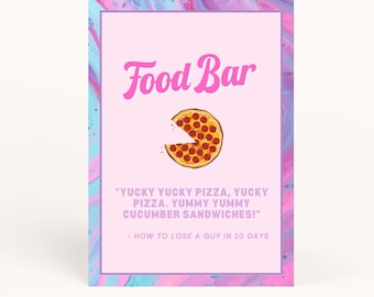 2000er Jahre Party Food Bar Schild - Digital Download | Y2K Party | 2000 Mottoparty | Y2K Themenparty | 90er Jahre Party | 90er Jahre Mottoparty
