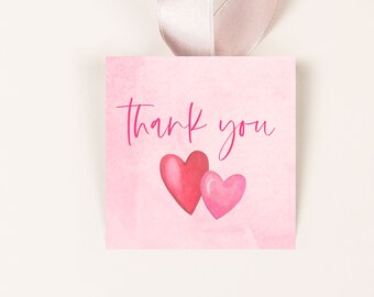 Valentine's Day Bridal Shower Favor Tags Printables, Valentines Favor Tags, Valentine's Thank You Tags, Valentine's Favor Tags, AWD-26