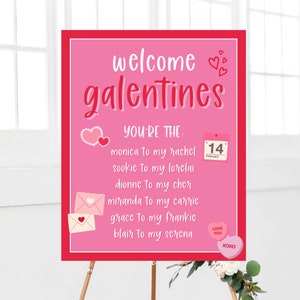 Galentine&#39;s Day Party Welcome Sign Printable (Digital Download)