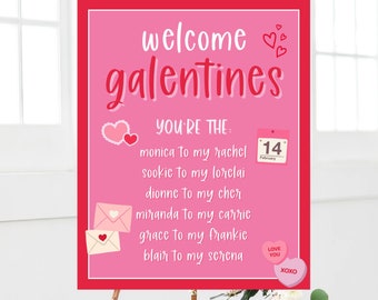 Galentine's Day Party Welcome Sign Printable (Digital Download)