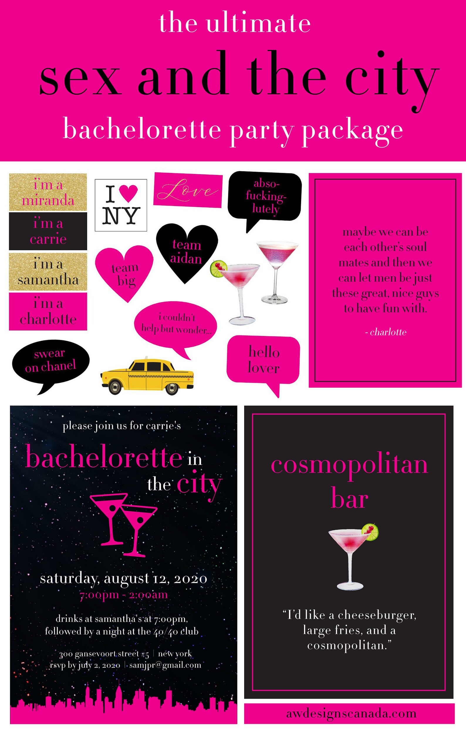 Sex And The City Cosmopolitan Bar Bachelorette Party Sign Sex Etsy