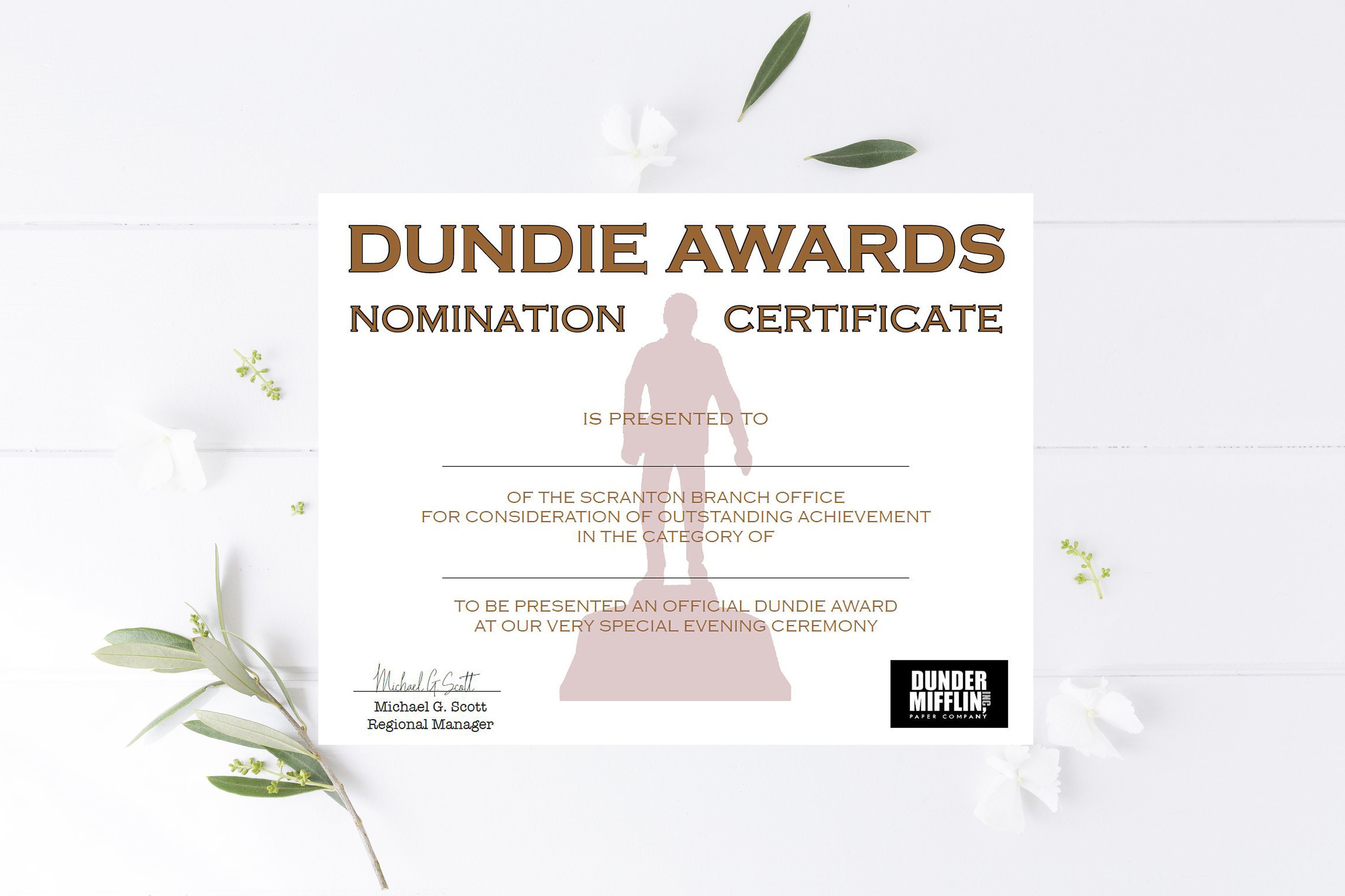 The Office Dundie Awards Nomination Certificate Office | Etsy The Office Dundie Awards Nomination Certificate Office | Etsy