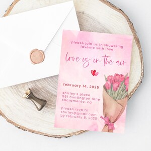 Valentine&#39;s Day Bridal Shower Invitation Printable, Valentine&#39;s Day Invitation, Valentine&#39;s Day Invitation, Valentine Day Invitation, AWD-26