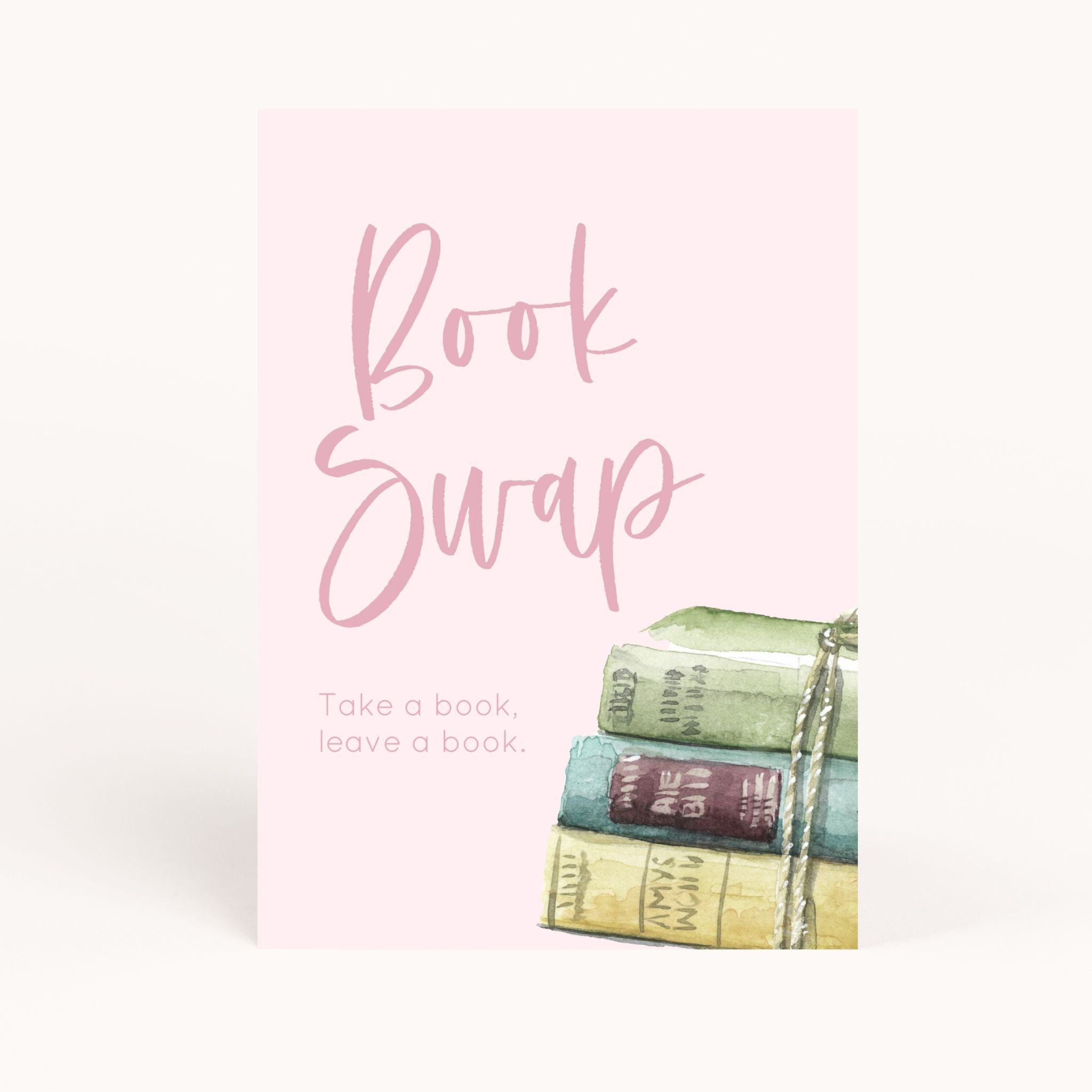 Book Swap Library Sticker Book Swap Sign Printable | Book Party | Book Club | Book Birthday ...
