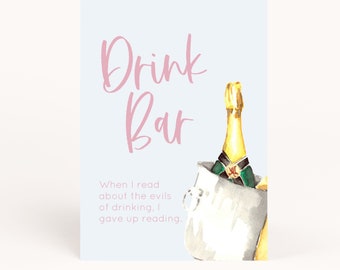 Book Club Drink Sign Printable, Book Club Party Sign, Book Themed Party Sign, Book Themed Drink Sign, Book Club Signs, Book Party, AWD-27